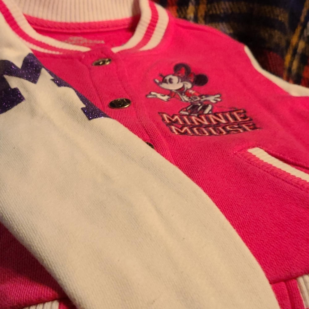 Minnie mouse varsity jacket